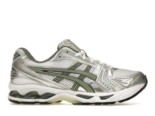 ASICS Gel-Kayano 14 White Pure Silver Slate Grey Sage sold by Addict Sneakers