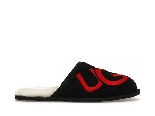 UGG Scuff Logo Slipper Black Red sold by Addict Sneakers