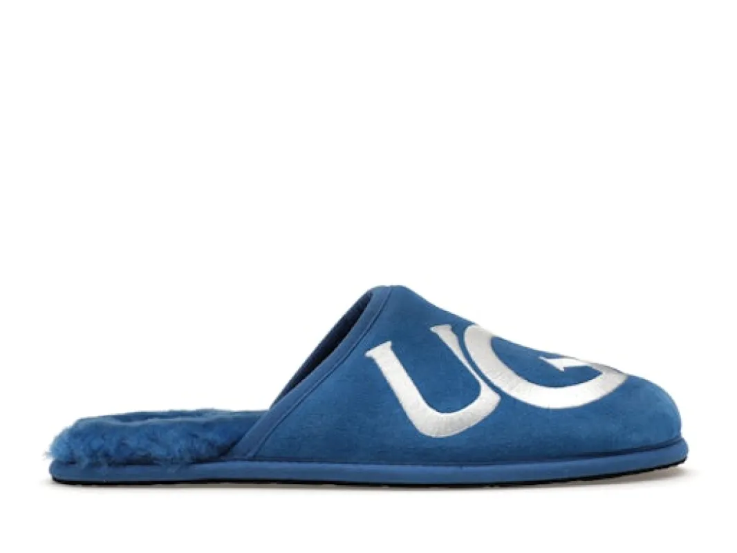 UGG Scuff Logo Slipper Classic Blue White sold by Addict Sneakers