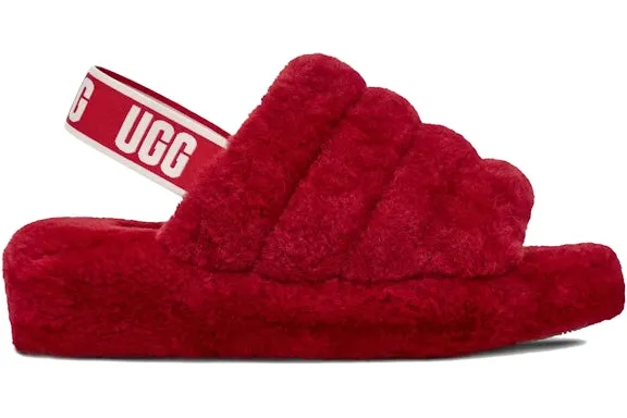 UGG Fluff Yeah Slide Samba Red (Women's) sold by Addict Sneakers