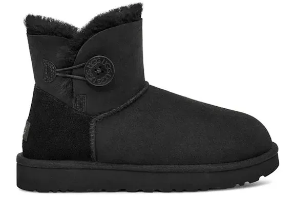 UGG Mini Bailey Button Boot Black (Women's) sold by Addict Sneakers