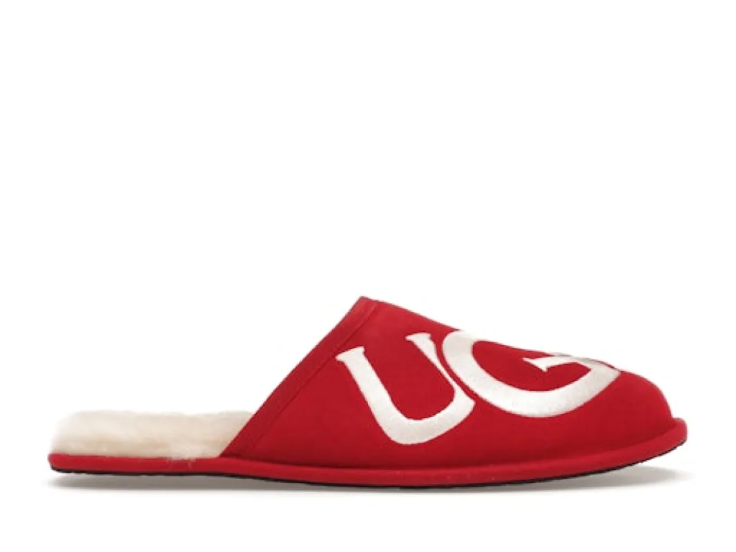 UGG Scuff Logo Slipper Samba Red Cream sold by Addict Sneakers