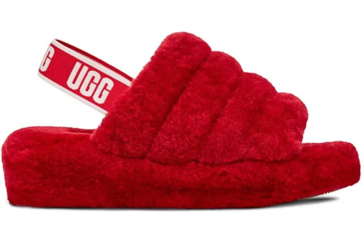 UGG Fluff Yeah Slide Ribbon Red (Women's) sold by Addict Sneakers