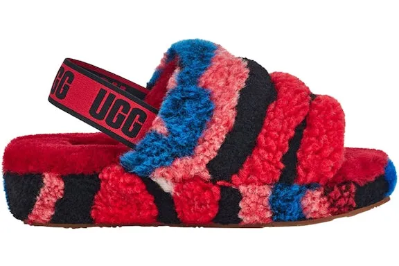 UGG Fluff Yeah Slide Cali Collage Red (Women's) sold by Addict Sneakers