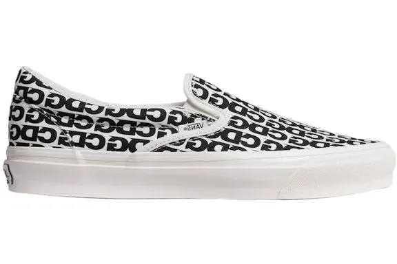 Vans Vault Slip-On LXComme des Garcons White Black sold by Addict Sneakers