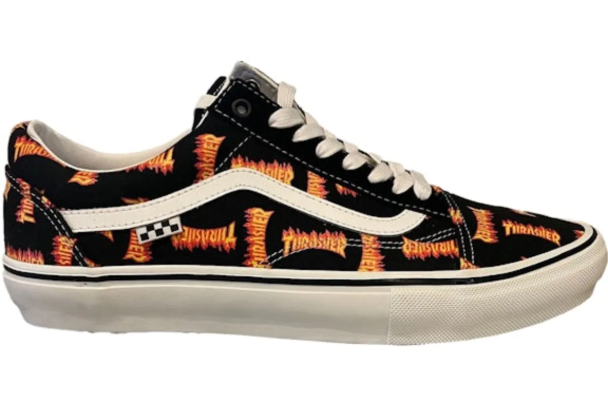 Vans Old Skool Thrasher All Over Flame Logo sold by Addict Sneakers