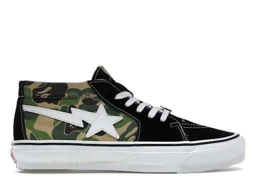 Vans LX Sk 8-Mid Bape ABC Camo Black Green sold by Addict Sneakers