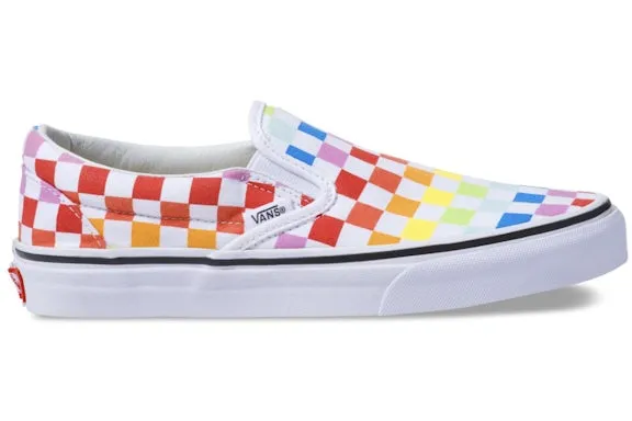 Vans Classic Slip-On Rainbow Checkerboard sold by Addict Sneakers