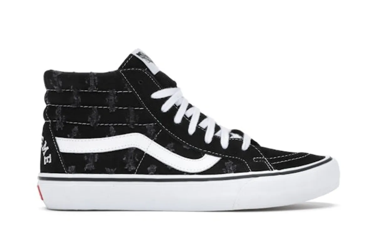 Vans Sk 8-Hi Supreme Hole Punch Denim Black sold by Addict Sneakers