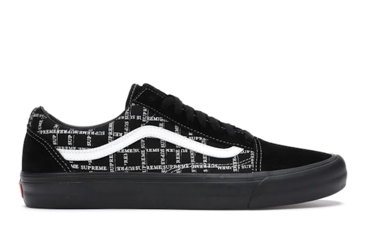 Vans Old Skool Supreme Grid Black sold by Addict Sneakers