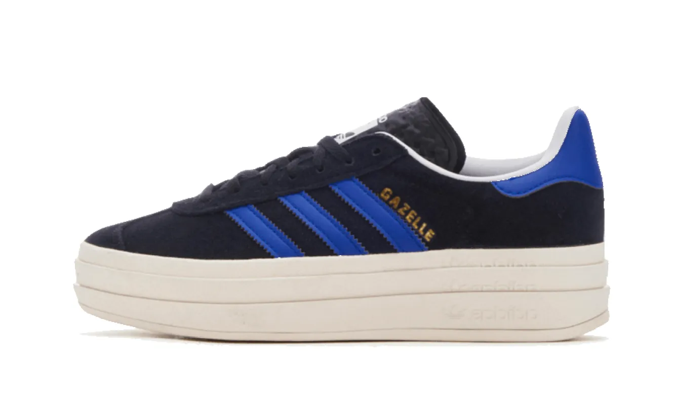 Adidas Gazelle Bold Core Black Lucid Blue sold by Addict Sneakers