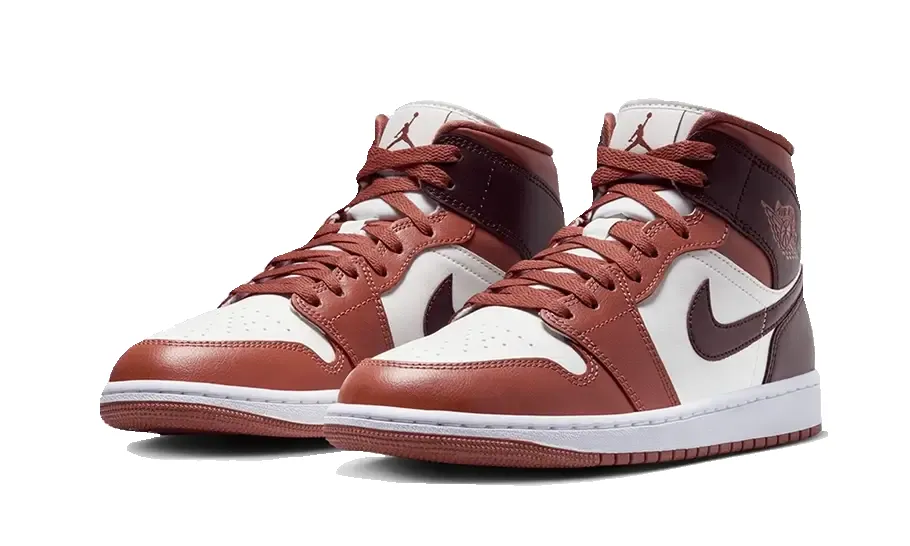 Air Jordan 1 Mid Dusty Peach Night Maroon sold by Addict Sneakers product image thumbnail 2