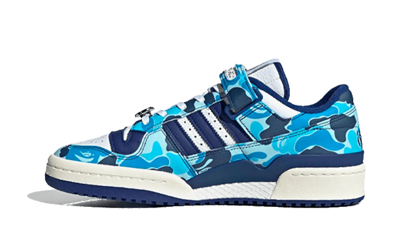 Adidas Forum 84 Low Bape 30th Anniversary Blue Camo sold by Addict Sneakers