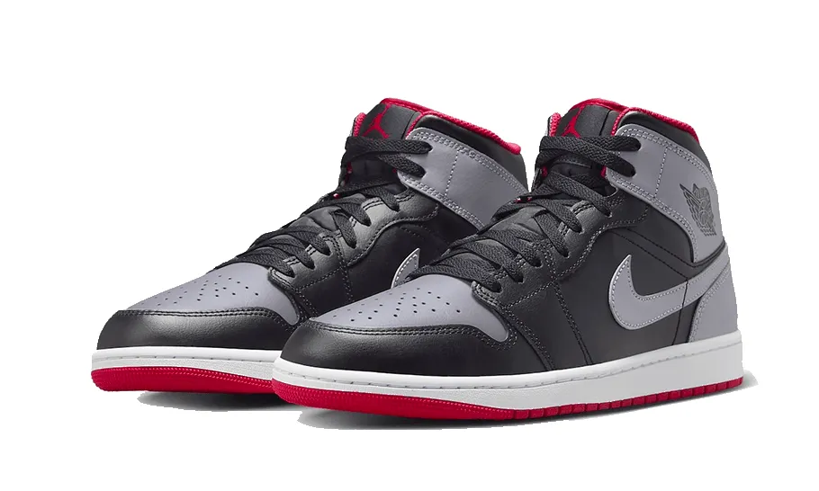 Air Jordan 1 Mid Black Grey Red sold by Addict Sneakers product image thumbnail 2
