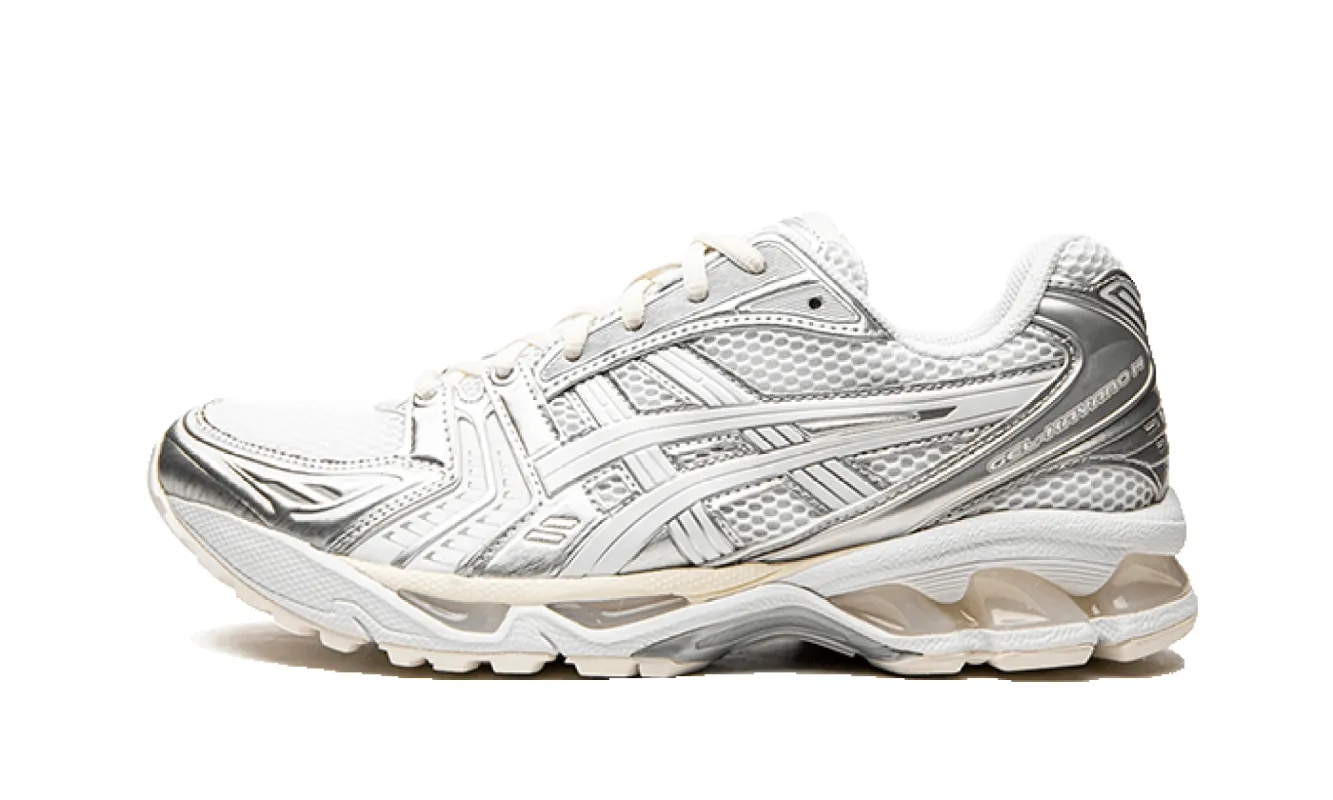ASICS Gel-Kayano 14 JJJJound Silver White sold by Addict Sneakers