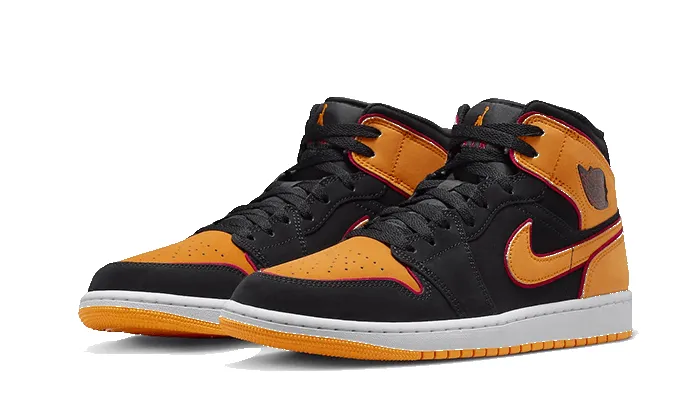 Air Jordan 1 Mid Fat Tongue Black Orange sold by Addict Sneakers product image thumbnail 2