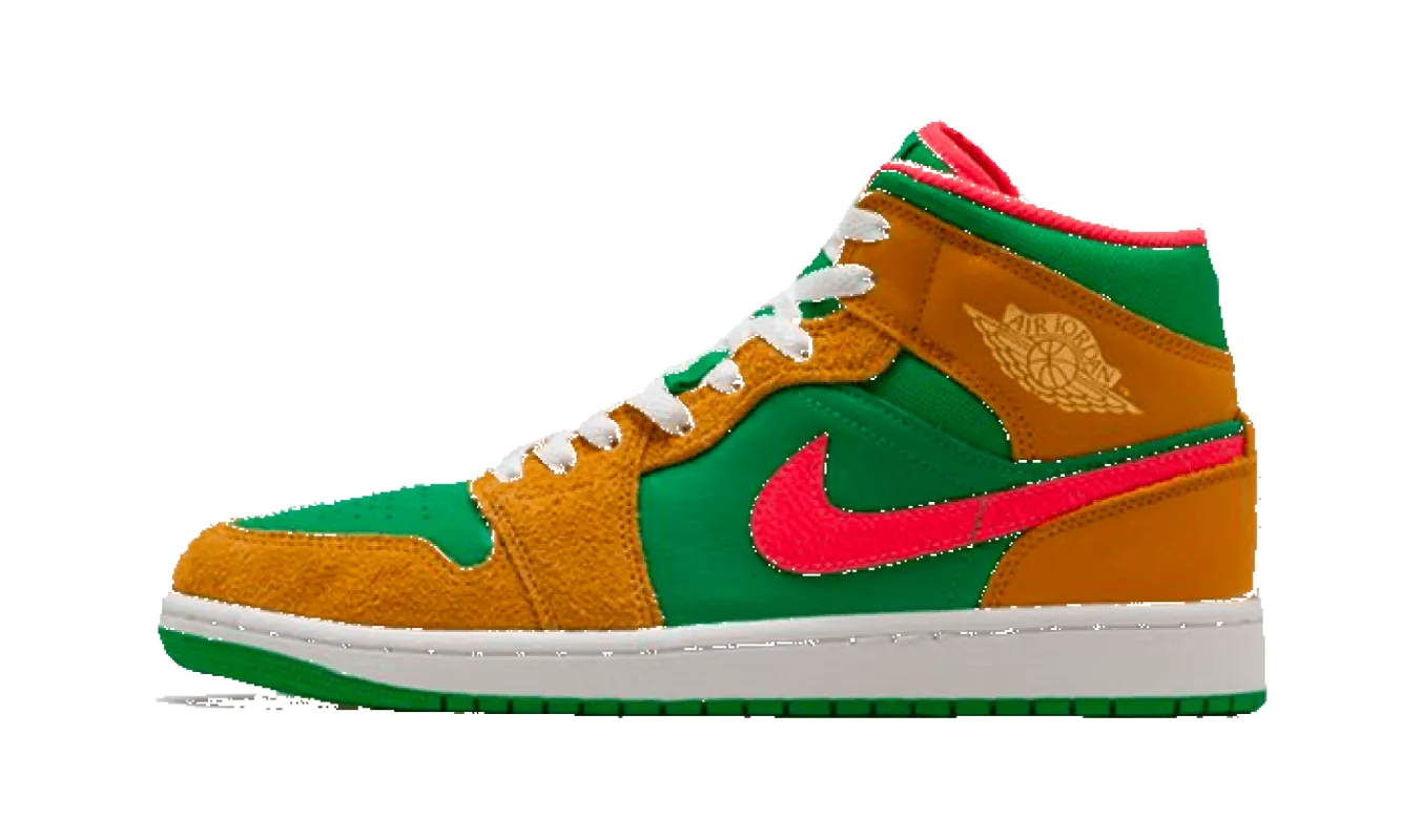 Air Jordan 1 Mid Wheat Watermelon sold by Addict Sneakers