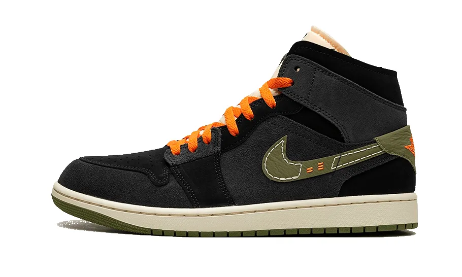 Air Jordan 1 Mid SE Craft Anthracite Light Olive sold by Addict Sneakers