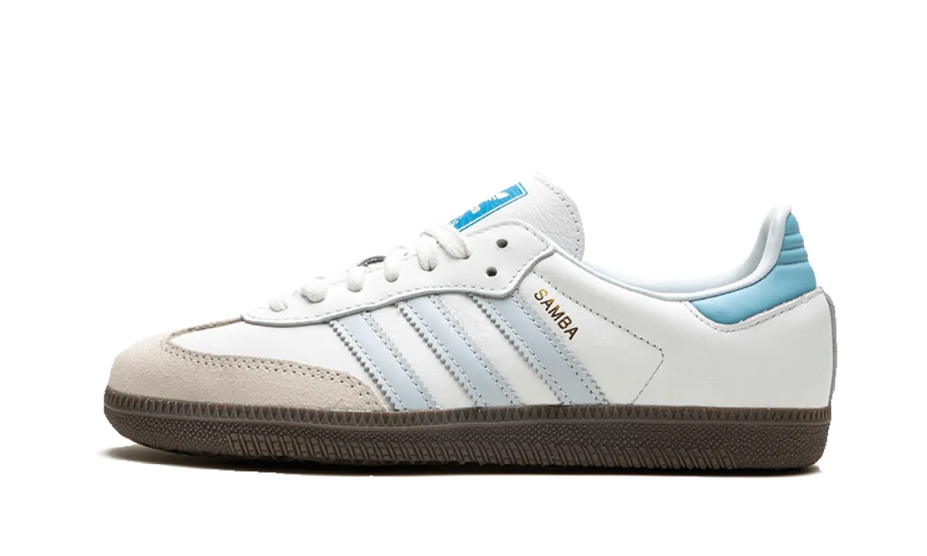 Adidas Samba OG Core White Halo Blue sold by Addict Sneakers