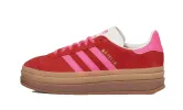 Adidas Gazelle Bold Collegiate Red Lucid Pink sold by Addict Sneakers