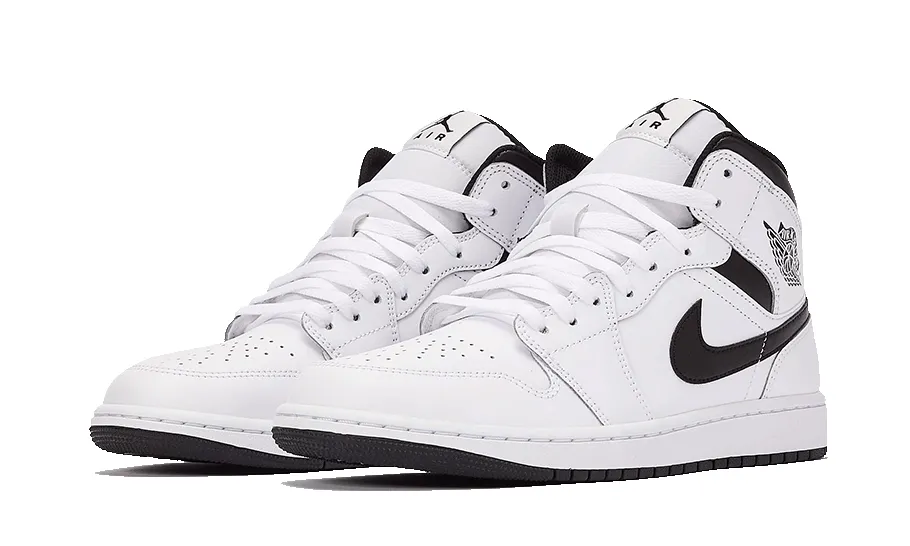 Air Jordan 1 Mid White Black sold by Addict Sneakers product image thumbnail 2
