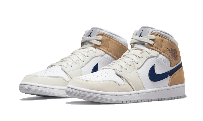 Air Jordan 1 Mid Tan Suede Navy sold by Addict Sneakers product image thumbnail 2