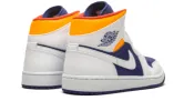 Air Jordan 1 Mid White Laser Orange Deep Royal Blue sold by Addict Sneakers