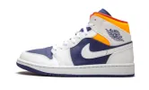 Air Jordan 1 Mid White Laser Orange Deep Royal Blue sold by Addict Sneakers