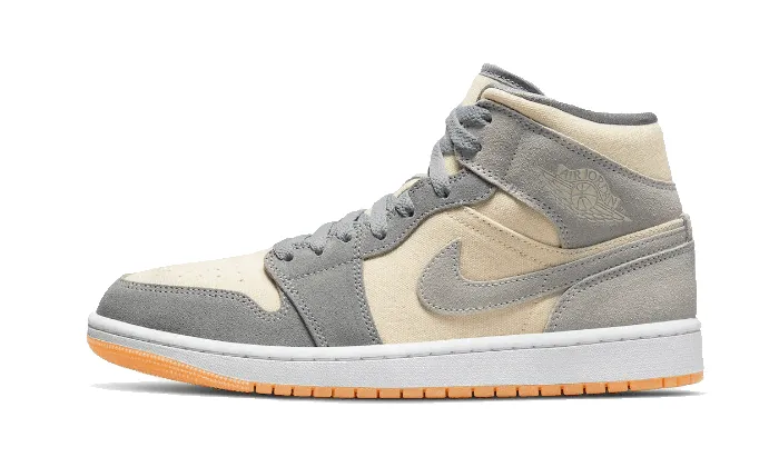Air Jordan 1 Mid Coconut Milk Particle Grey sold by Addict Sneakers