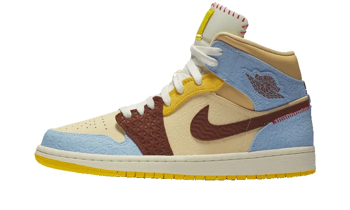 Air Jordan 1 Mid Fearless Maison Chateau Rouge sold by Addict Sneakers