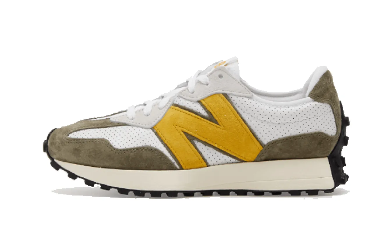 New Balance 327 White Yellow Olive sold by Addict Sneakers