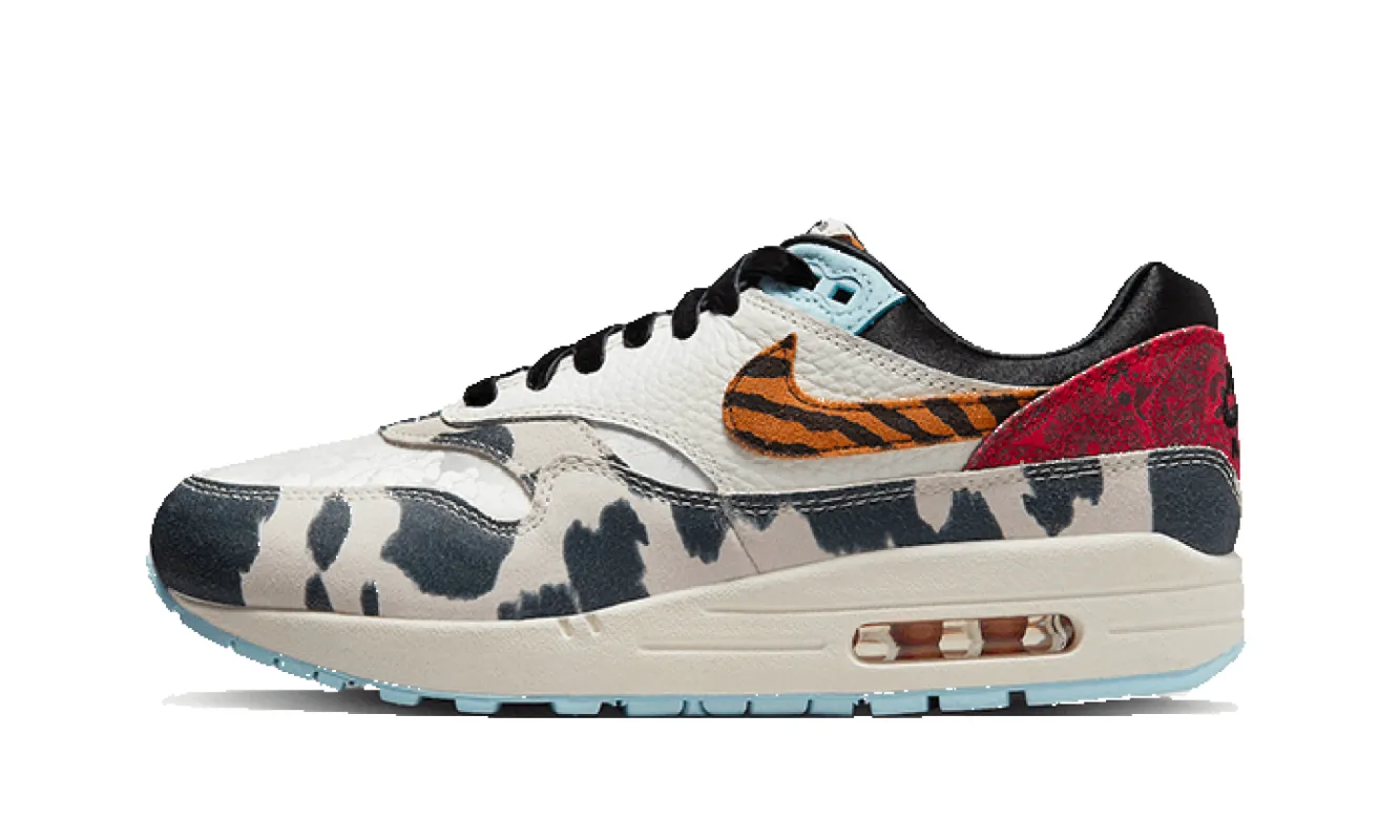 Nike Air Max 1 87 Tiger Swoosh Cow Print made by Nike