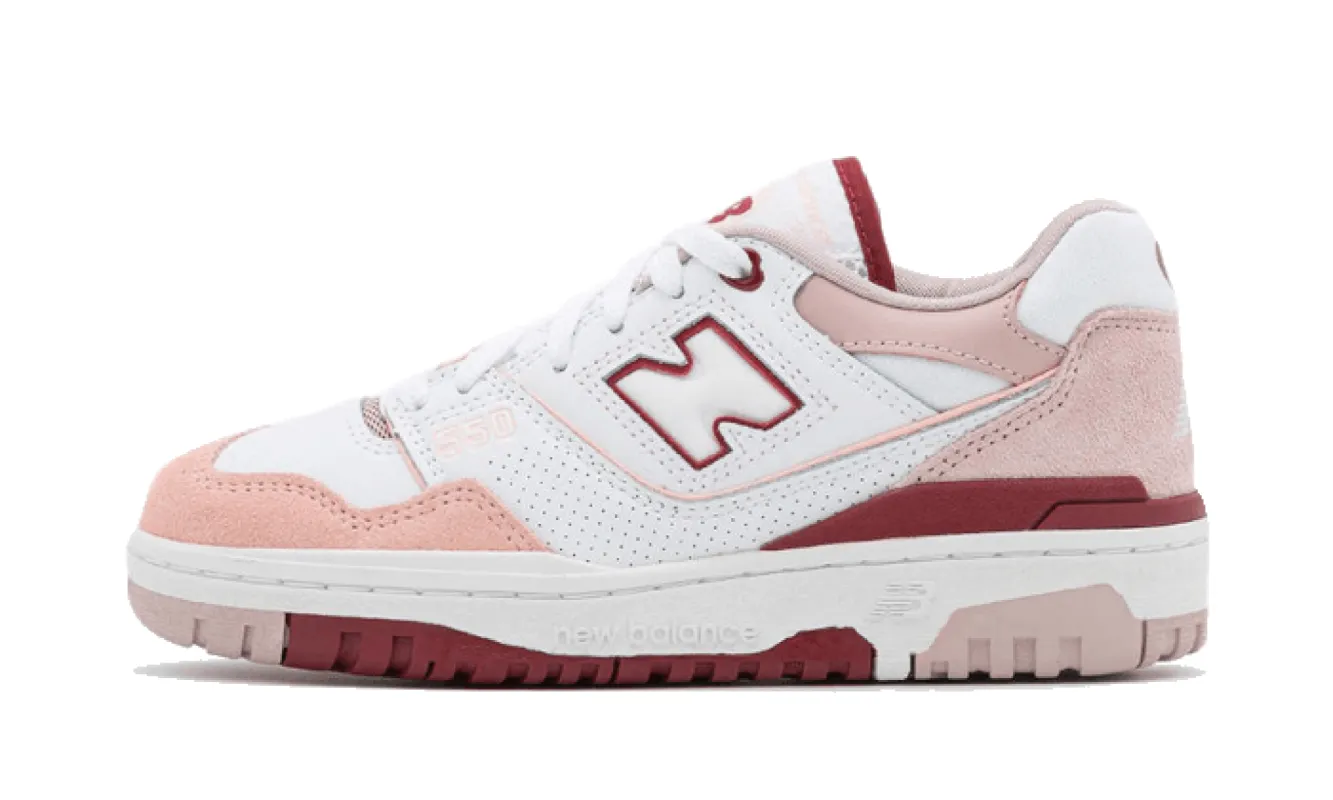 New Balance 550 White Scarlet Pink sold by Addict Sneakers