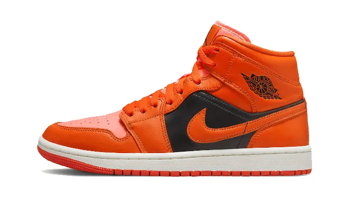 Air Jordan 1 Mid Orange Black sold by Addict Sneakers