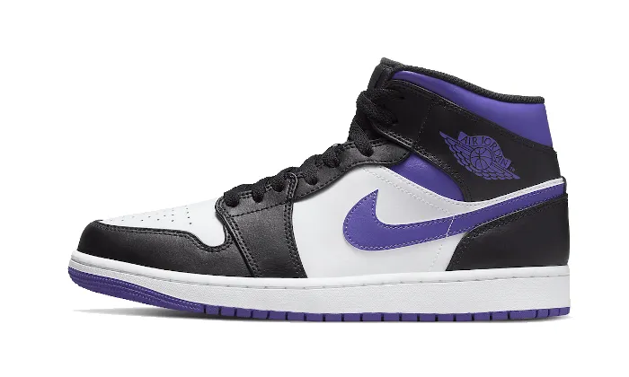 Air Jordan 1 Mid White Black Purple sold by Addict Sneakers