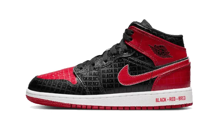 Air Jordan 1 Mid Bred Text sold by Addict Sneakers