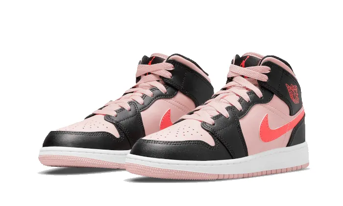 Air Jordan 1 Mid Black Pink Crimson sold by Addict Sneakers product image thumbnail 2