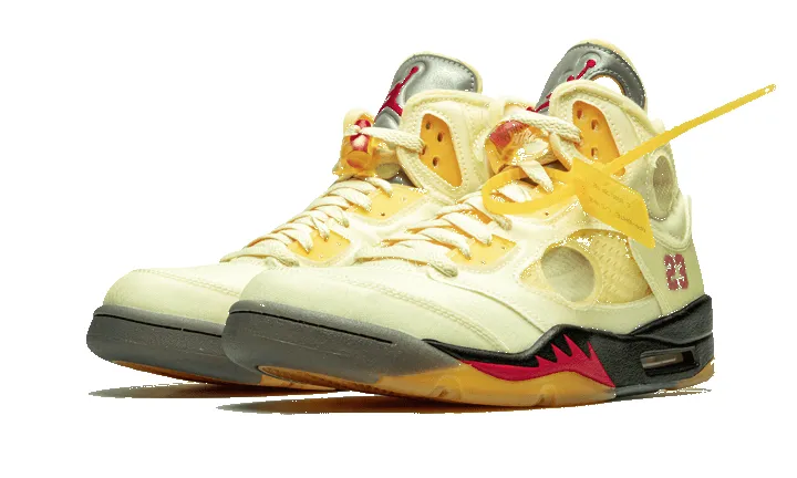 Air Jordan 5 Retro Off White Sail sold by Addict Sneakers product image thumbnail 2