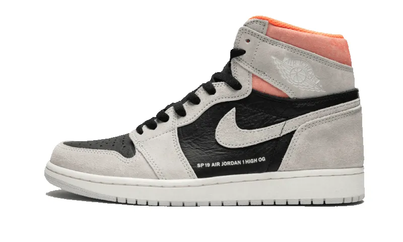 Air Jordan 1 Retro High Neutral Grey Hyper Crimson sold by Addict Sneakers