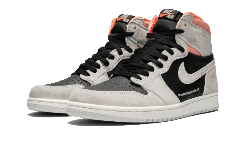 Air Jordan 1 Retro High Neutral Grey Hyper Crimson sold by Addict Sneakers product image thumbnail 2