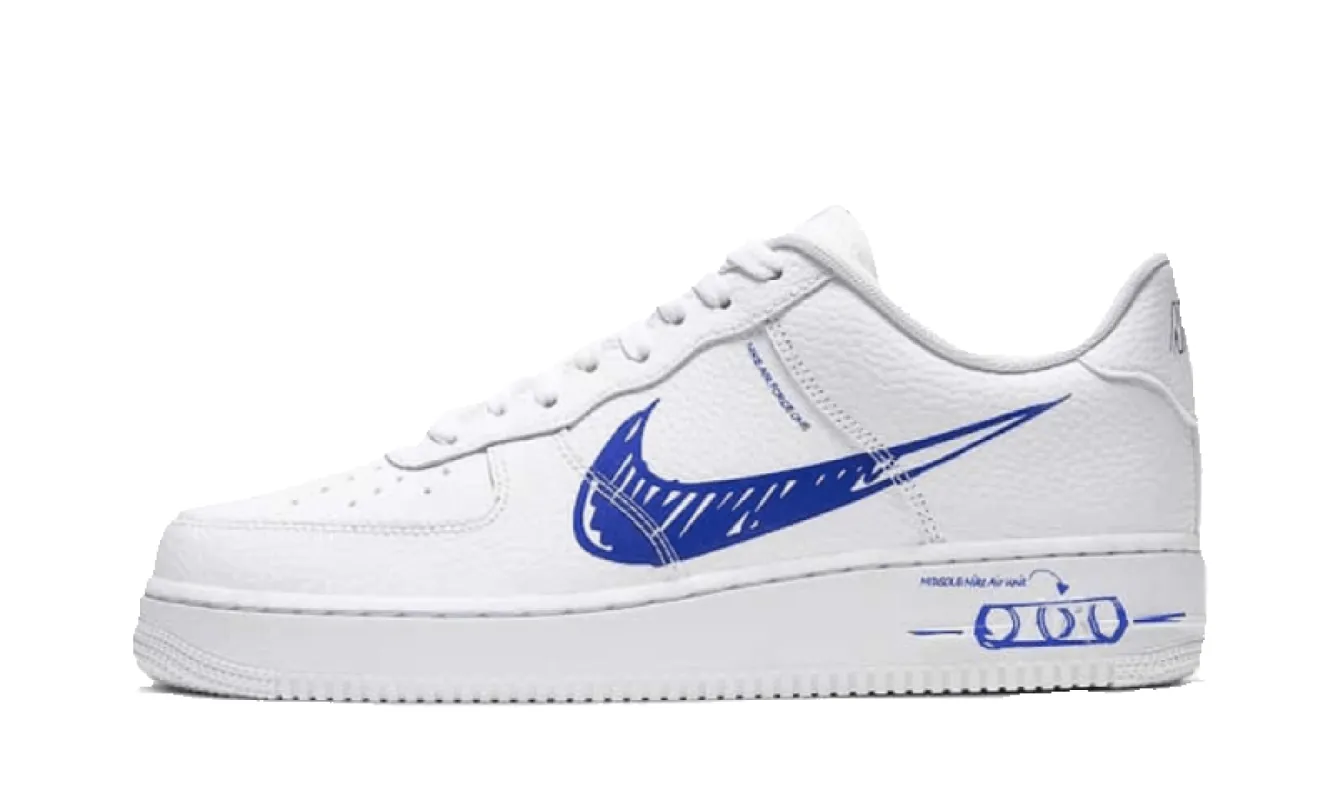 Nike Air Force 1 Low Sketch Blue Swoosh sold by Addict Sneakers