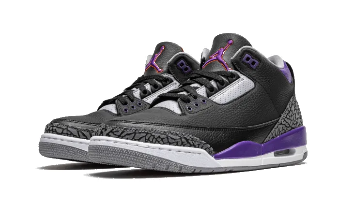 Air Jordan 3 Retro Black Court Purple sold by Addict Sneakers product image thumbnail 2