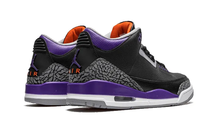 Air Jordan 3 Retro Black Court Purple sold by Addict Sneakers product image thumbnail 3