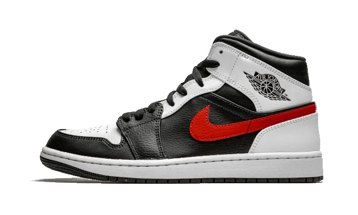 Air Jordan 1 Mid Black Chile Red White sold by Addict Sneakers