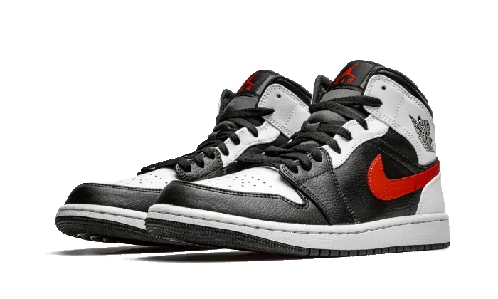 Air Jordan 1 Mid Black Chile Red White sold by Addict Sneakers product image thumbnail 2