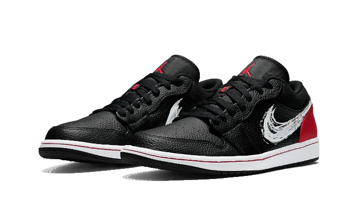 Air Jordan 1 Low Brushstroke Swoosh Black sold by Addict Sneakers product image thumbnail 2