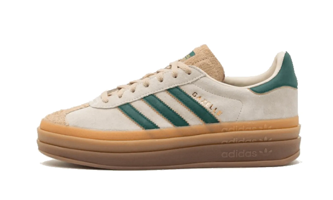 Adidas Gazelle Bold Magic Beige Collegiate Green sold by Addict Sneakers