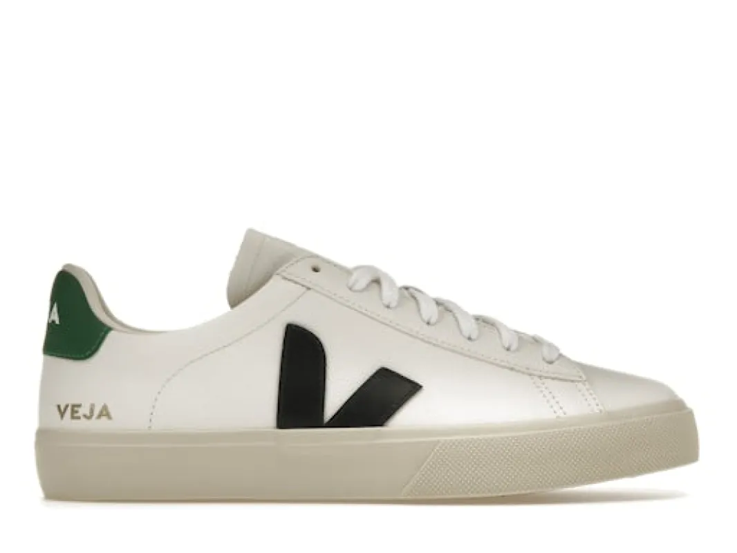 Veja Campo Chromefree Leather White Black Emeraude sold by Addict Sneakers