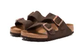 Birkenstock Arizona Suede Leather Soft Footbed Mocha sold by Addict Sneakers