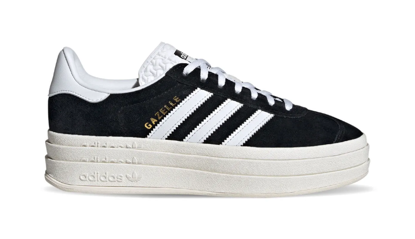 Adidas Gazelle Bold Noir profond/blanc (femme) sold by Addict Sneakers
